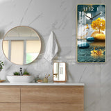 Maxbell Ceramic Wall Clock Sweep Movement Kitchen Island Landscape Hanging Clocks Aureate Tree