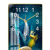 Maxbell Ceramic Wall Clock Sweep Movement Kitchen Island Landscape Hanging Clocks Leaves