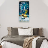 Maxbell Ceramic Wall Clock Sweep Movement Kitchen Island Landscape Hanging Clocks Leaves