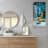 Maxbell Ceramic Wall Clock Sweep Movement Kitchen Island Landscape Hanging Clocks Leaves