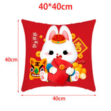 Maxbell 40x45 cm Cushion Cover Soft Traditional Throw Pillow Covers for New Year style C