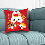 Maxbell 40x45 cm Cushion Cover Soft Traditional Throw Pillow Covers for New Year style C