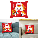 Maxbell 40x45 cm Cushion Cover Soft Traditional Throw Pillow Covers for New Year style C
