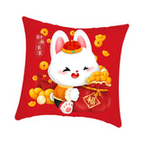 Maxbell 40x45 cm Cushion Cover Soft Traditional Throw Pillow Covers for New Year style D