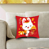 Maxbell 40x45 cm Cushion Cover Soft Traditional Throw Pillow Covers for New Year style D