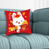 Maxbell 40x45 cm Cushion Cover Soft Traditional Throw Pillow Covers for New Year style D