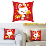 Maxbell 40x45 cm Cushion Cover Soft Traditional Throw Pillow Covers for New Year style D