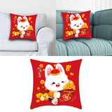 Maxbell 40x45 cm Cushion Cover Soft Traditional Throw Pillow Covers for New Year style D