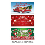 Maxbell Christmas Garage Door Banner Wall Hanging Decor for Church Home Holiday Red 200cmx150cm