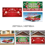Maxbell Christmas Garage Door Banner Wall Hanging Decor for Church Home Holiday Red 200cmx150cm