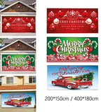 Maxbell Christmas Garage Door Banner Wall Hanging Decor for Church Home Holiday Red 200cmx150cm