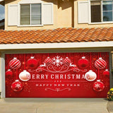 Maxbell Christmas Garage Door Banner Wall Hanging Decor for Church Home Holiday Red 200cmx150cm