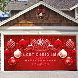 Maxbell Christmas Garage Door Banner Wall Hanging Decor for Church Home Holiday Red 400cmx180cm