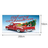 Maxbell Christmas Garage Door Banner Wall Hanging Decor for Church Home Holiday Blue 200cmx150cm