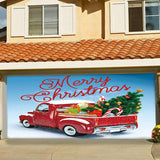 Maxbell Christmas Garage Door Banner Wall Hanging Decor for Church Home Holiday Blue 400cmx180cm