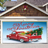 Maxbell Christmas Garage Door Banner Wall Hanging Decor for Church Home Holiday Blue 400cmx180cm