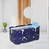 Maxbell Rectangle Foldable Adults Shower Bathing Tub for SPA Indoor Outdoor Star