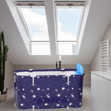 Maxbell Rectangle Foldable Adults Shower Bathing Tub for SPA Indoor Outdoor Star