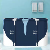 Maxbell Rectangle Foldable Adults Shower Bathing Tub for SPA Indoor Outdoor Milk