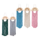 Maxbell Macrame Hair Bow Holder Sturdy Rope Hanging Hair Clips Hanger for Wall Gift Blue