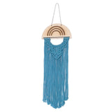 Maxbell Macrame Hair Bow Holder Sturdy Rope Hanging Hair Clips Hanger for Wall Gift Blue
