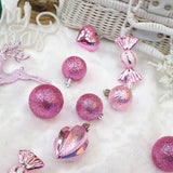 Maxbell 22x Christmas Decorative Balls Pendants Ornaments for Xmas Indoor Home Pink