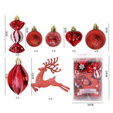 Maxbell 22x Christmas Decorative Balls Pendants Ornaments for Xmas Indoor Home Red