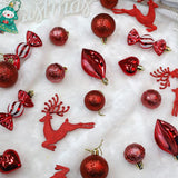 Maxbell 22x Christmas Decorative Balls Pendants Ornaments for Xmas Indoor Home Red
