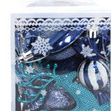 Maxbell 22x Christmas Decorative Balls Pendants Ornaments for Xmas Indoor Home Blue