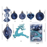 Maxbell 22x Christmas Decorative Balls Pendants Ornaments for Xmas Indoor Home Blue