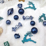 Maxbell 22x Christmas Decorative Balls Pendants Ornaments for Xmas Indoor Home Blue