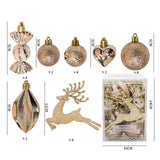 Maxbell 22x Christmas Decorative Balls Pendants Ornaments for Xmas Indoor Home Aureate