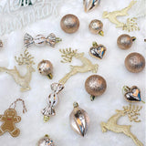 Maxbell 22x Christmas Decorative Balls Pendants Ornaments for Xmas Indoor Home Aureate