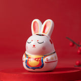 Maxbell Small Rabbit Figurine Piggy Bank Money Saving Box for Easter Gifts Girls
