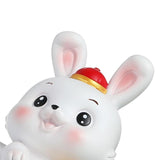 Maxbell Rabbit Figurine Car Dashboard Ornament Small Ornaments for Bedroom Shelf With Hat