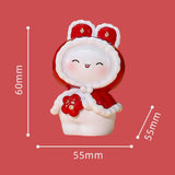 Maxbell Rabbit Figurine Car Dashboard Ornament New Year Gift for Entrance Office StyleB