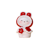 Maxbell Rabbit Figurine Car Dashboard Ornament New Year Gift for Entrance Office StyleB