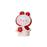 Maxbell Rabbit Figurine Car Dashboard Ornament New Year Gift for Entrance Office StyleB
