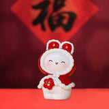 Maxbell Rabbit Figurine Car Dashboard Ornament New Year Gift for Entrance Office StyleB
