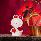 Maxbell Rabbit Figurine Car Dashboard Ornament New Year Gift for Entrance Office StyleB