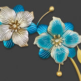 Maxbell Peacock Wall Clock Non Ticking Wall Art Decor Ornament Metal Hanging Clock