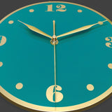 Maxbell Peacock Wall Clock Non Ticking Wall Art Decor Ornament Metal Hanging Clock