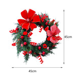 Maxbell Christmas Door Wreath Wall Hanging Seasonal Garland for Festival Xmas Decor