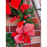 Maxbell Christmas Door Wreath Wall Hanging Seasonal Garland for Festival Xmas Decor