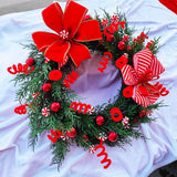 Maxbell Christmas Door Wreath Wall Hanging Seasonal Garland for Festival Xmas Decor