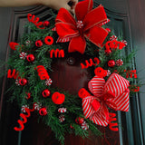 Maxbell Christmas Door Wreath Wall Hanging Seasonal Garland for Festival Xmas Decor