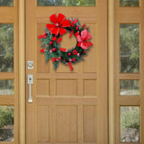 Maxbell Christmas Door Wreath Wall Hanging Seasonal Garland for Festival Xmas Decor