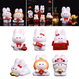 Maxbell Resin Rabbit Figurine Car Dashboard Home Decor for Bedroom Entrance Office StyleA