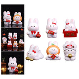 Maxbell Resin Rabbit Figurine Car Dashboard Home Decor for Bedroom Entrance Office StyleA