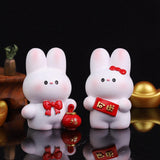 Maxbell Resin Rabbit Figurine Car Dashboard Home Decor for Bedroom Entrance Office StyleA